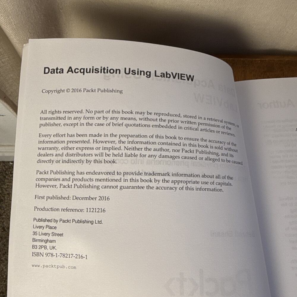 Data Acquisition Using LabVIEW By Behzad Ehsani computer Science Coding Textbook - Picture 5 of 9